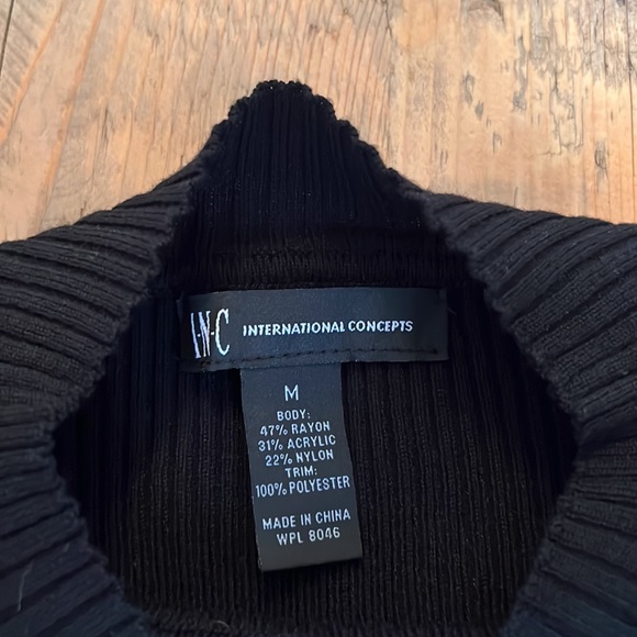 INC black sweater with bow details M - Picture 4 of 4